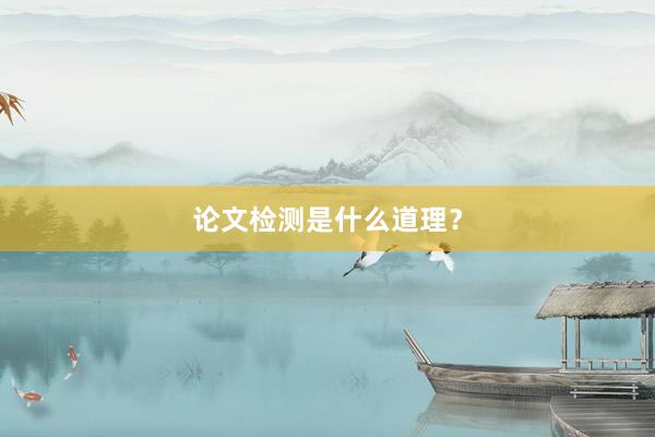论文检测是什么道理？